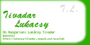 tivadar lukacsy business card